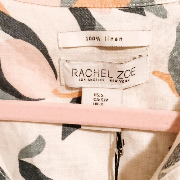 Rachel Zoe 100% Linen Floral Dress with buttons - Picture 2 of 5